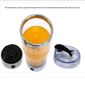 

Lazy Electric Stainless Steel Plastic Mug Creative Self Mixing Cup Magnetic Stirring Coffee Mug Protein Shakes Iced Coffee Mug 5