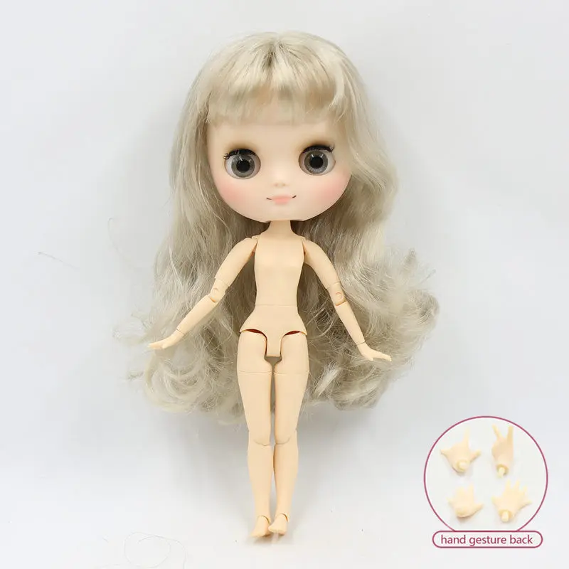 Кукла Middie blyth, Обнаженная, 20 см, шарнирное тело, матовое лицо с макияжем, серые глаза, мягкие волосы, сделай сам, игрушки, подарок с жестами - Цвет: like the picture