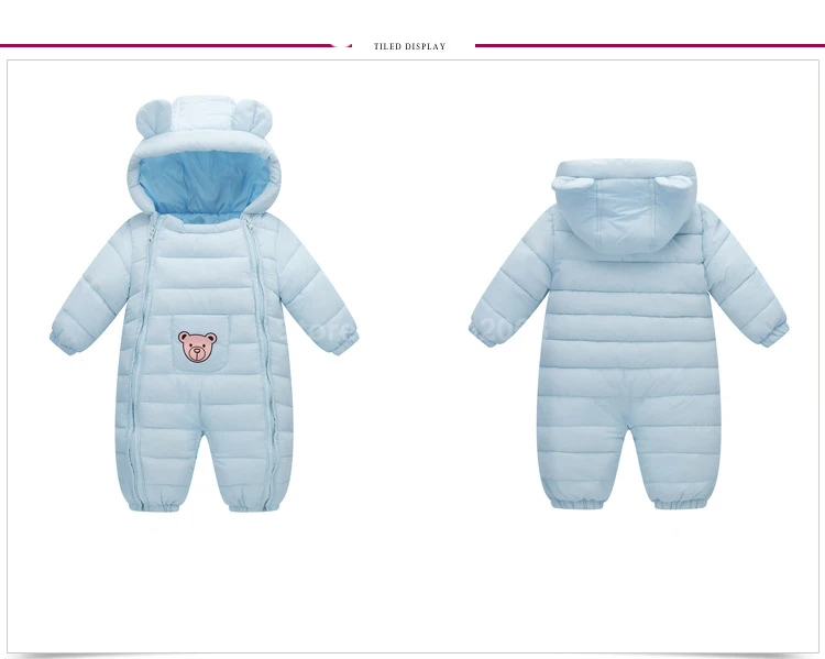 Товары для малышей Bebe девочка Bebe мальчик Одежда для новорожденных Костюм для малышей толстый теплый детский комбинезон зимняя одежда комбинезон с капюшоном