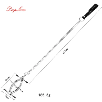 Metal Labia Clip Clitoris Stimulator Sex Clamp SM Bondage Vagina Speculum Pussy Massager Adult Erotic GamesSex Toys For Women 6