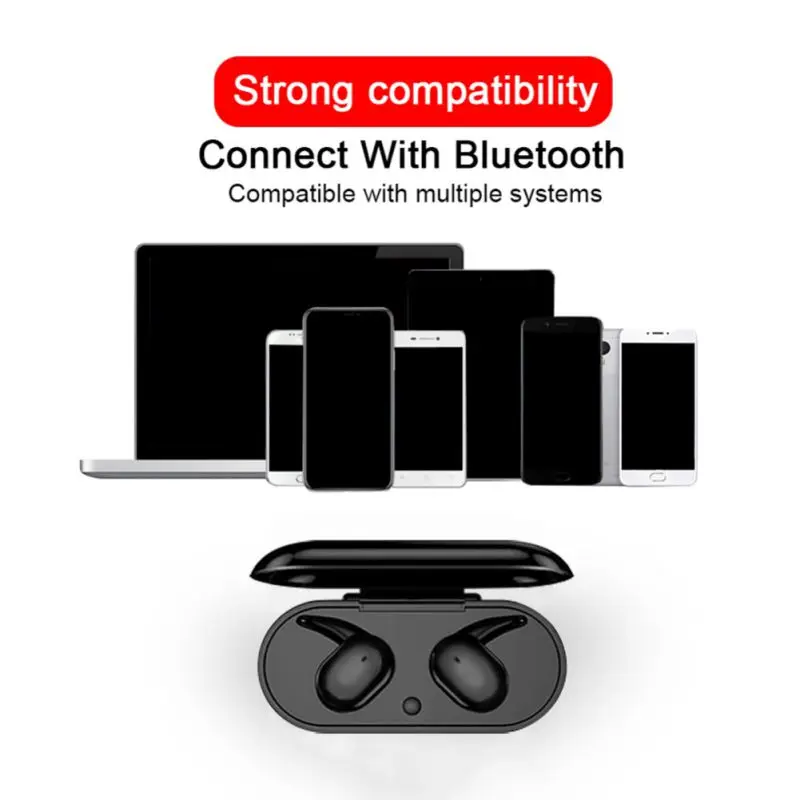 Bluetooth-наушники 5,0 Mini TWS беспроводная гарнитура с сенсорным управлением спортивные стерео беспроводные наушники с зарядным устройством