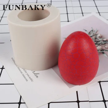 

FUNBAKY Creative 3D Easter Egg Silicone Candle Mold DIY Dinosaur Eggs Decoration Festival Accessories