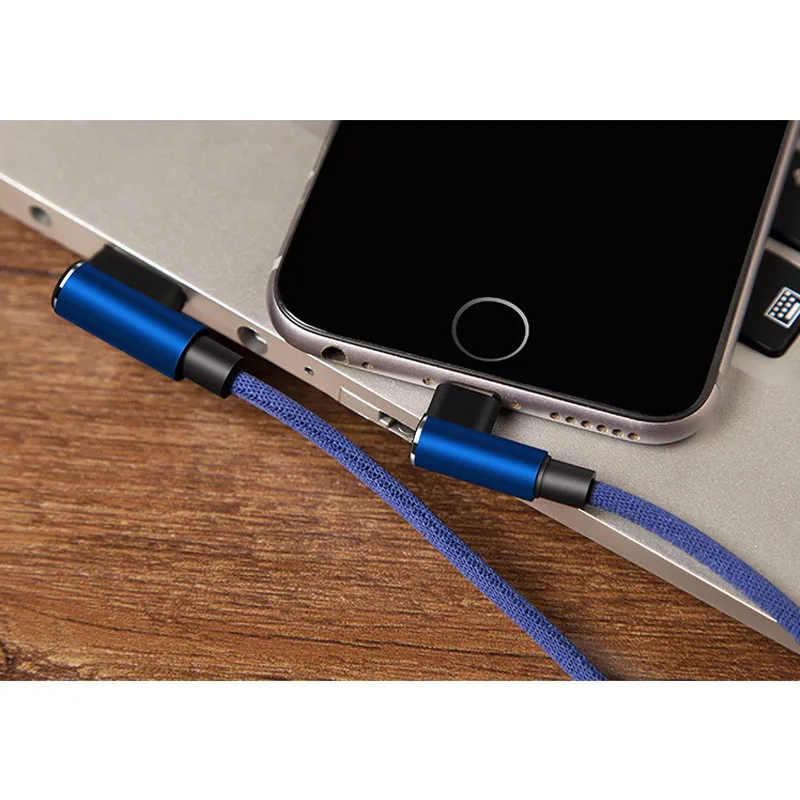 Для Apple ios Android v8 двойной локоть usb тканевая линия передачи данных 1,2 м прочная постоянная температура Быстрая зарядка D30
