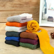 Зимние новые женские махровые носки, хлопковые утолщенные Носки без пятки, цветные теплые кашемировые шерстяные носки