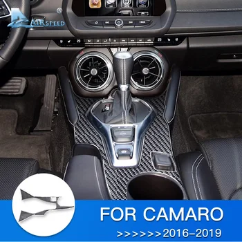 

AIRSPEED Car Gear Shift Panel Sticker for Camaro Carbon Fiber Interior Trim for Chevrolet Camaro 2016 2017 2018 2019 Accessories