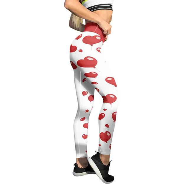 Hand Drawn Hearts Print Women Pants 