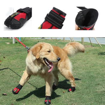 

Reflective Dog Shoes Socks Summer Dog Boots Waterproof Non-Slip Rubber Sole Pet Shoes for Medium Large Dogs Pitbull