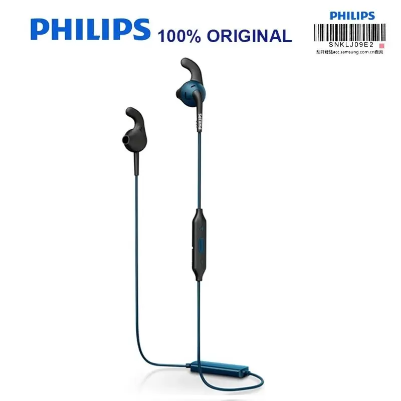 Philips SHQ6500 шейным Bluetooth беспроводные наушники бас Водонепроницаемая гарнитура с микрофоном для Iphone X