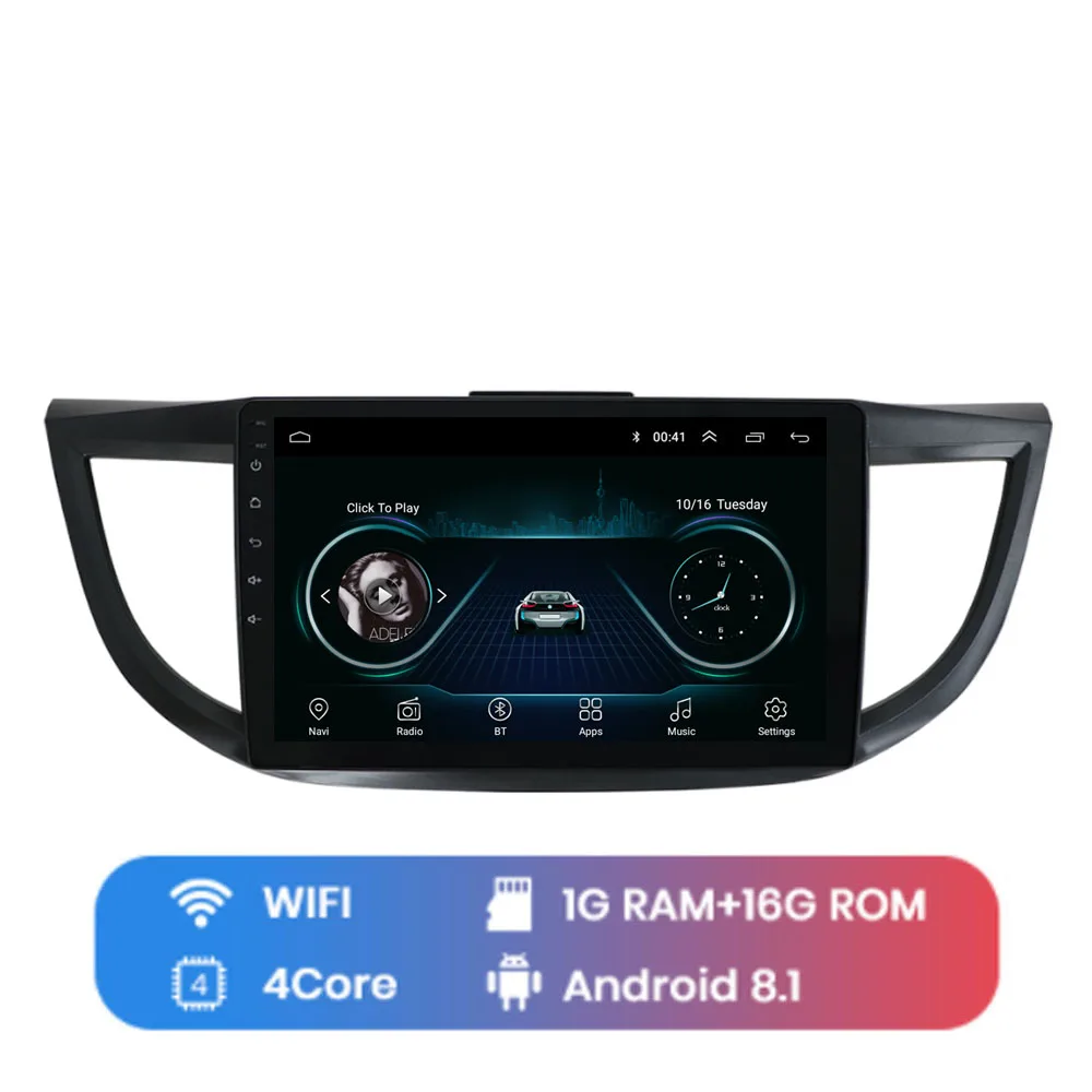 4G LTE Android 8,1 Fit HONDA CRV 2012 2013 Мультимедиа Стерео dvd-плеер навигация GPS радио - Цвет: WIFI (1G 16G)