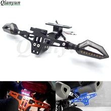 Универсальный CNC алюминиевый мотоцикл регулируемый угол номерной знак кронштейн для BMW F800GT F800S F800ST F800R F800GS F650GS F700GS