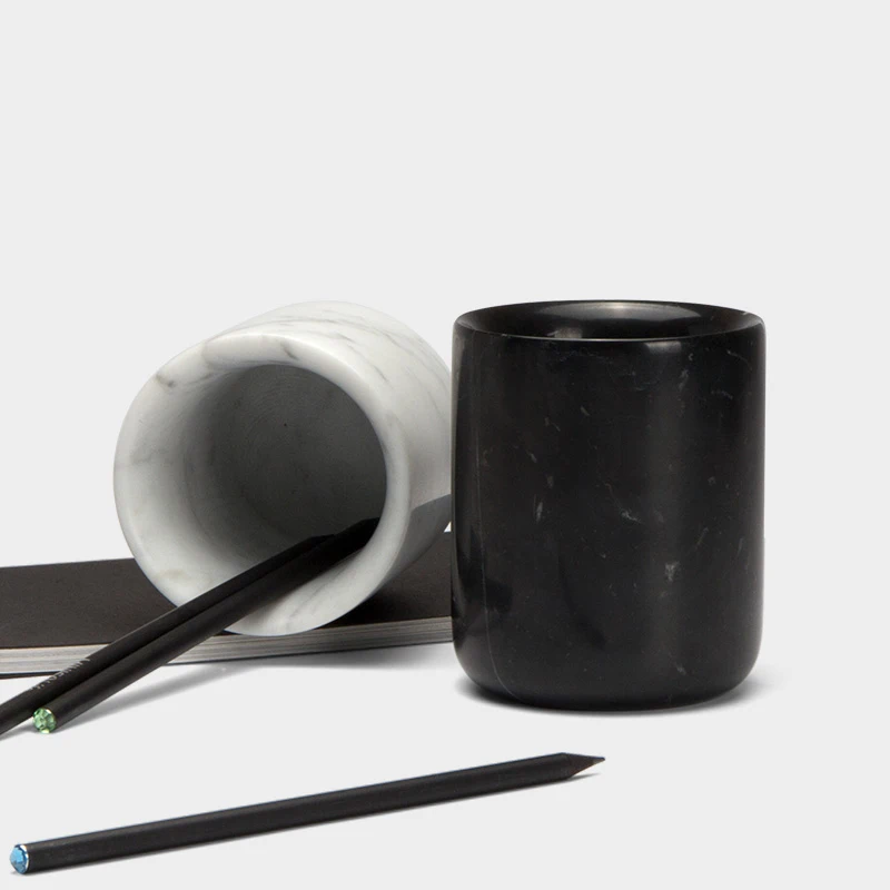 48 шт., мраморная ваза в скандинавском стиле/держатель для ручек/подсвечник для хранения, белая/черная/серая чашка для хранения/контейнер