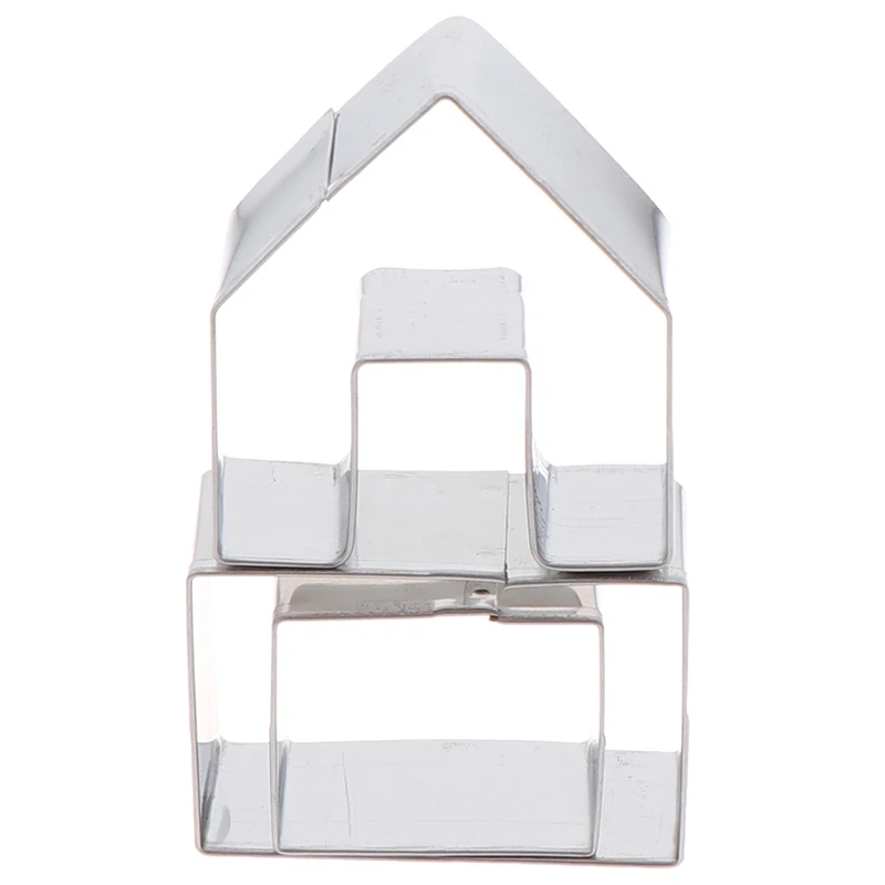 3 Pcs Christmas Gingerbread House Biscuit Cutter Set Stainless Steel Cookie Mold