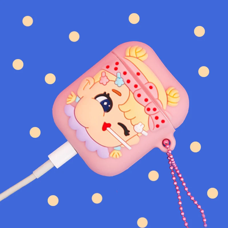 Силикагель мультфильм AirPods беспроводные наушники крышка Bentoy Bluetooth беспроводная гарнитура Apple зарядка коробка протектор наушники чехол