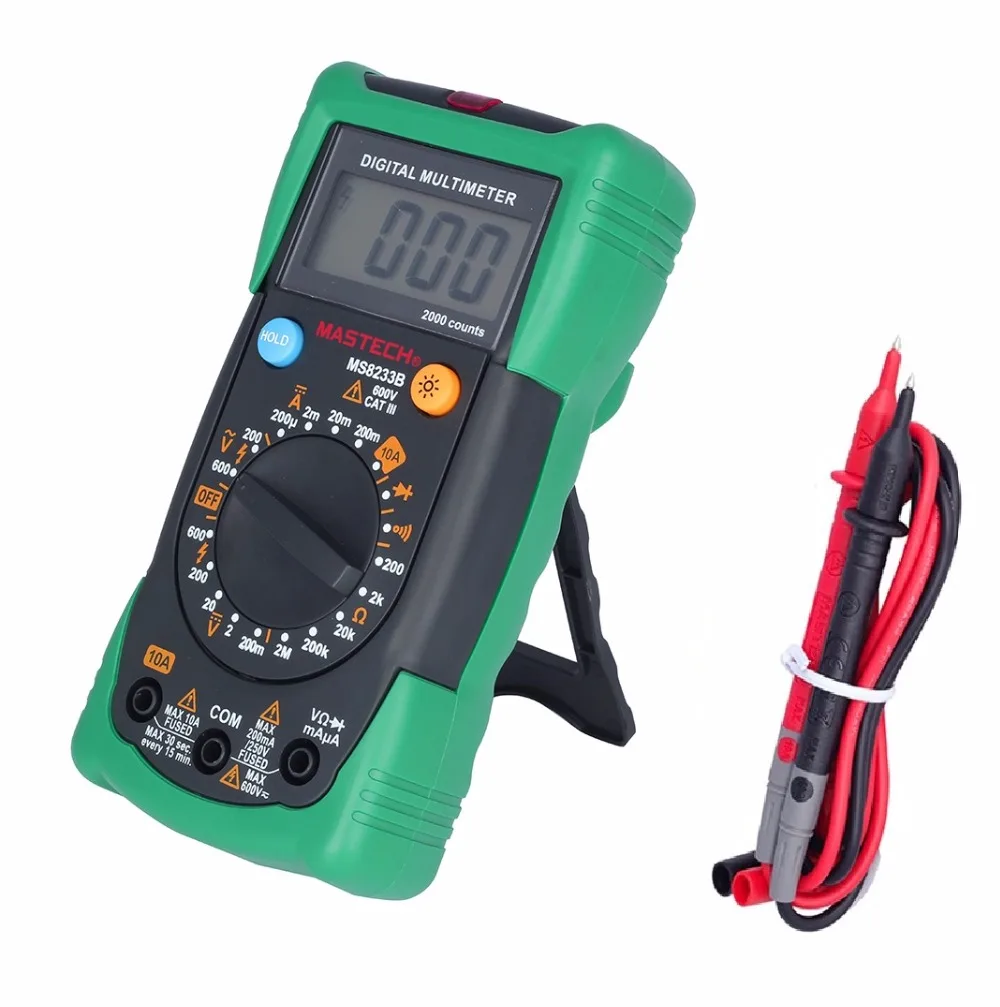 MASTECH MS8233B Цифровой Мультиметр LCR метр Бесконтактный измерительный прибор напряжения детектор с подсветкой