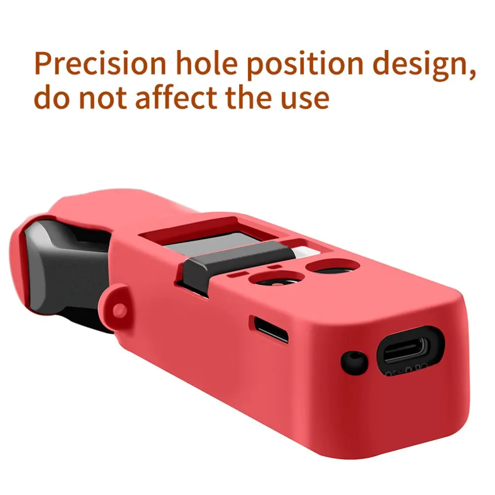 Silicone Camera Cover Case with Lens Cap For OSMO Pocket Camera Lanyard Band