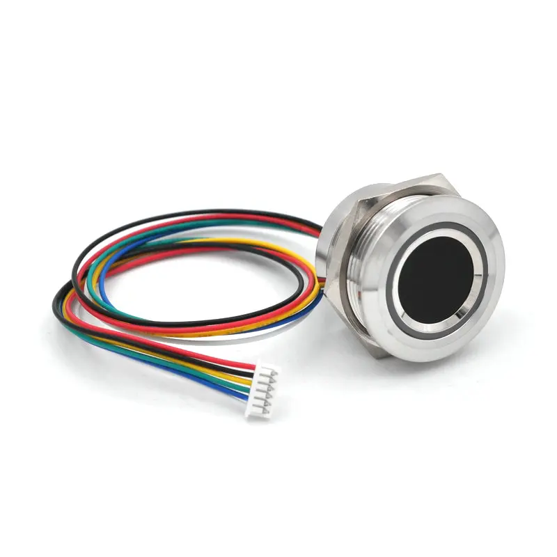 R503-5V-Indicador de anillo LED RGB, lector de módulo de huella digital capacitivo redondo, DC5V, 200 de capacidad, para Windows, Linux, Arduino