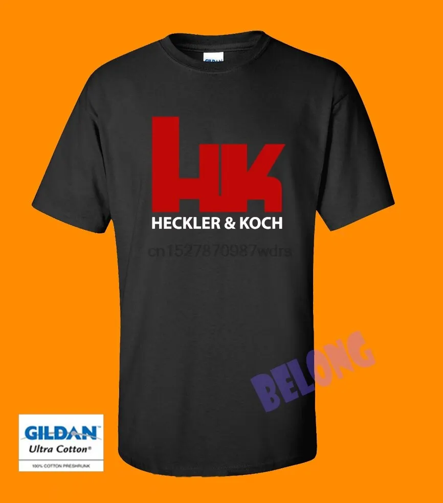 HK логотип Heckler & Koch пистолеты Riffle огнестрельное оружие Новая мужская футболка
