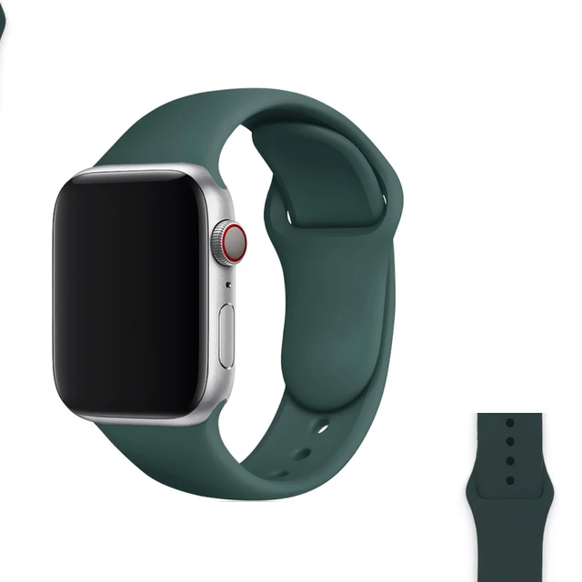 Silicone Strap For Apple Watch band Series Se 6 5 4 3 2 1 38mm 42mm 44mm 40mm Smart Bracelet Sport Watchband iWatch 7 45mm 41mm 21