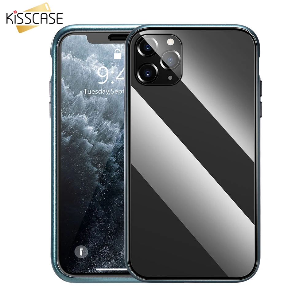 Чехол KISS с магнитным стеклом для iPhone 11 Pro 11Pro Max 7 XR X прозрачный чехол 8 Plus Xr Xs