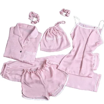 

Women New Velvet 7PCS Lace Sleepwear Set Autumn Pajama Suit Sexy Floral Trim Nightwear Bride Wedding Robe Intimate Lingerie #35