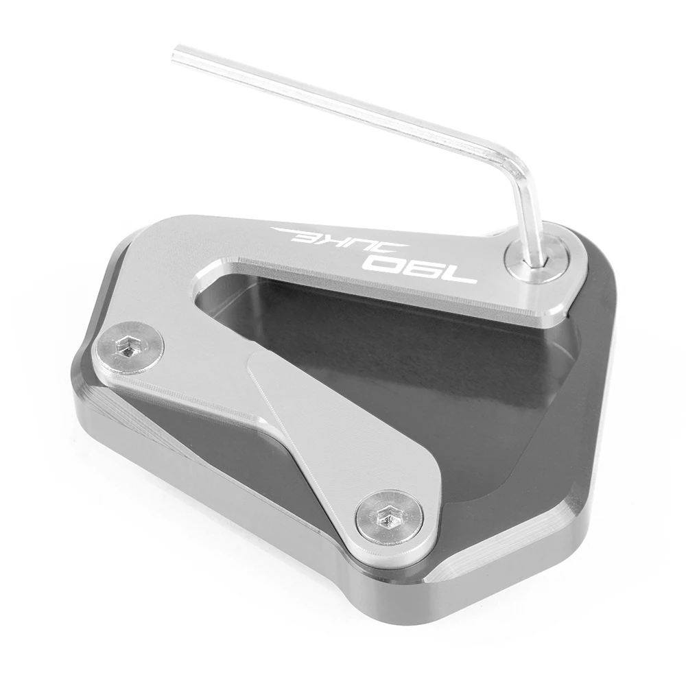 For ktm duke 790 Duke790-20 Aluminum Motorcycle Accessories Side Stand Enlarger Plate Kickstand Enlarge Extension - Цвет: GY-SL-Duke790-A
