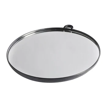

Hairdressing Hand Mirror, Professional Handheld Salon Barbers Portable Cosmetic Mirror Round Black Compact Mirror Makeup Tools