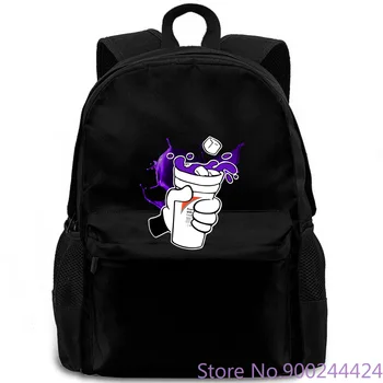 

E1SYNDICATE LEAN PURPLE DRANK PROMETHAZINE BIG MOE SUICIDEBOYS Man Fashion Round Collar backpack