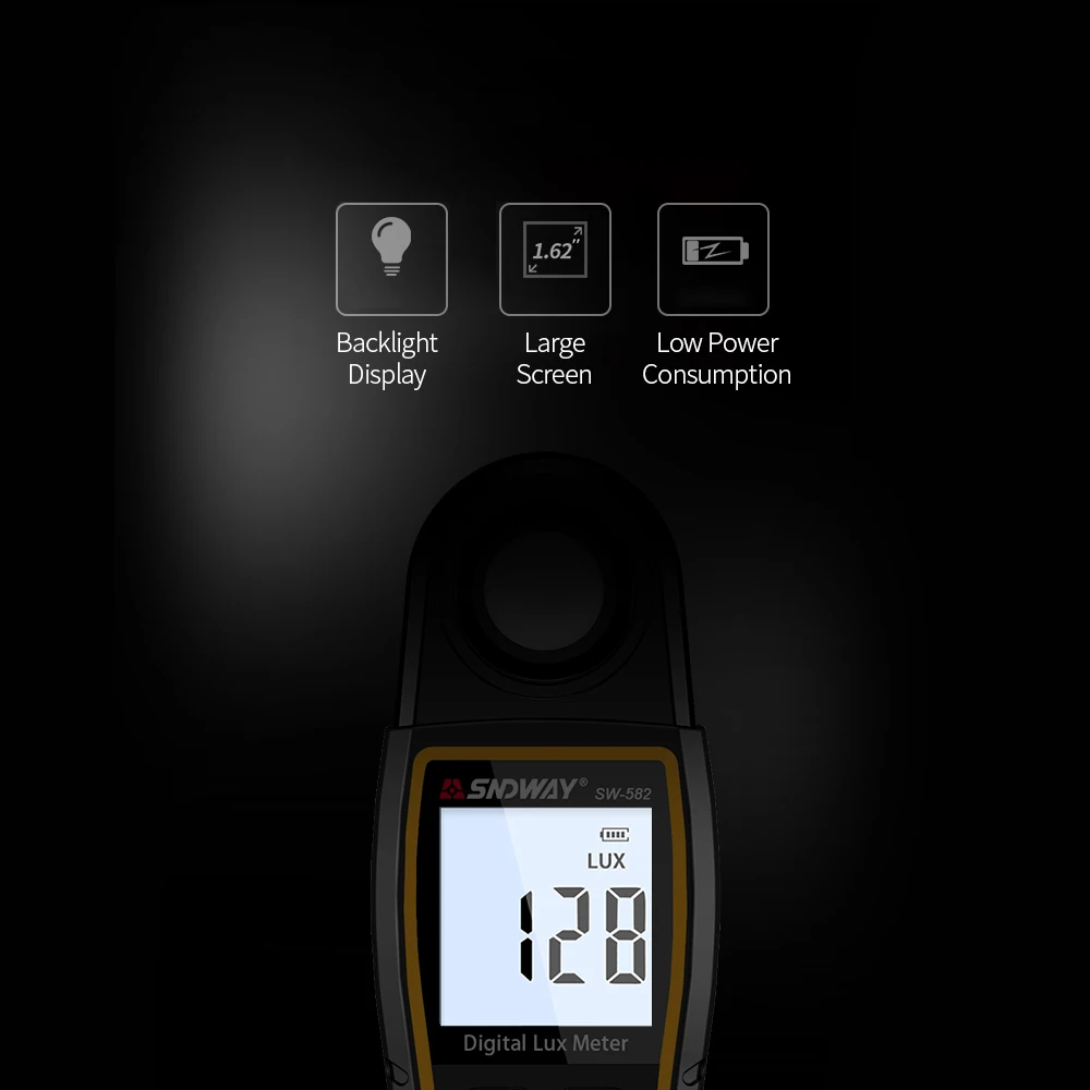 Автоматически настраивающийся диапазон Люксметр Цифровой Люксметр Luxometer ручной фотометр люминометр ручной Люксметр ЖК-дисплей Дисплей свет м