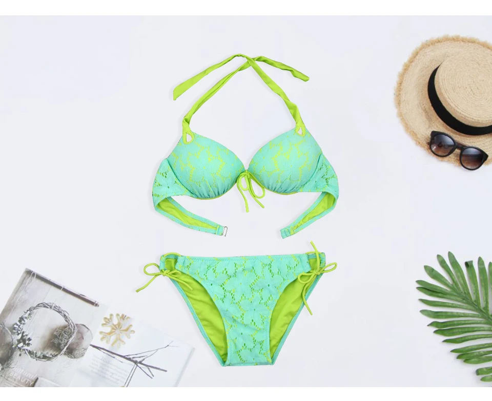 PERONA Women Bikini Set Print Swimwear Sexy Push Up Swimsuit Two Piece Bathing Suit Padded Swimming Suit 2020