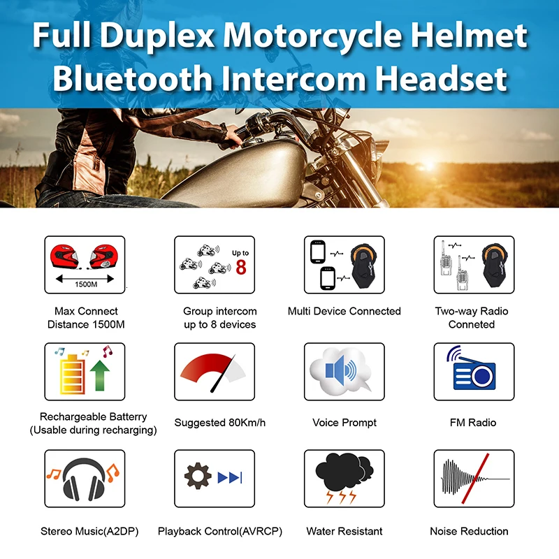Freedconn мотоциклетный шлем Интерком Bluetooth citofono мото гарнитура 6 гонщиков переговорные FM радио дополнительная маска+ очки