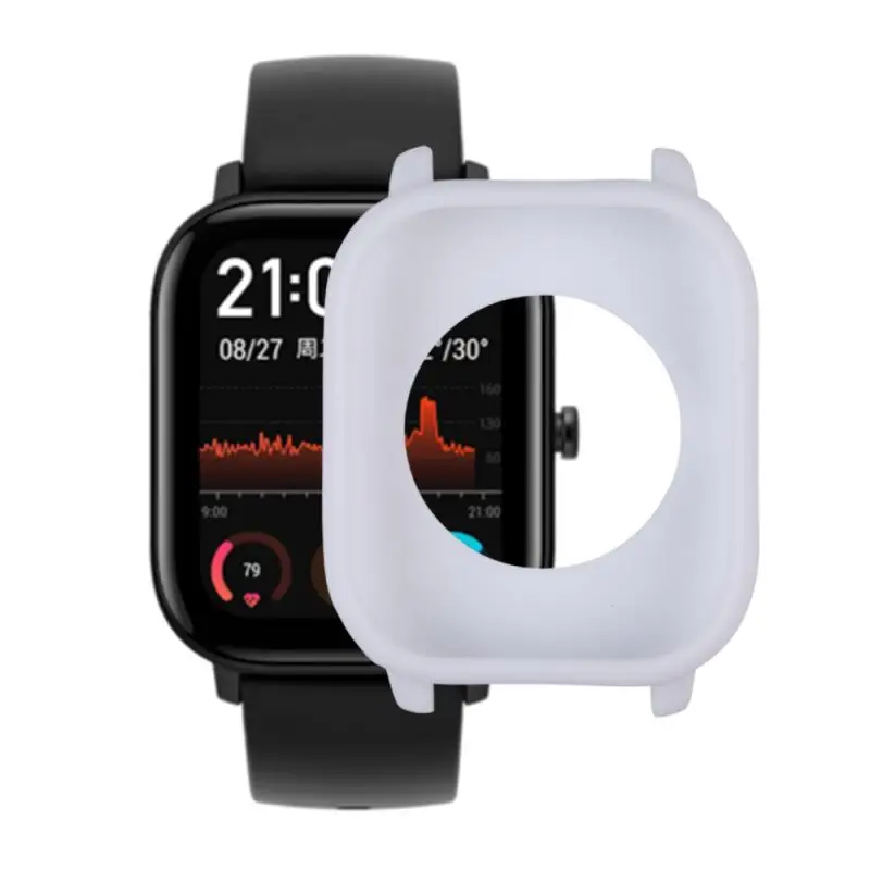 Силиконовая оболочка рамка Бампер для Huami Amazfit GTS Часы Мягкий защитный чехол умных часов GTS крышка аксессуары