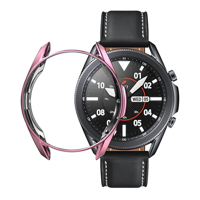 For Samsung Galaxy watch 3 45mm 41mm samrtwatch Soft Plated TPU bumper 41 45 mm smart watch Protector Cover Accessories