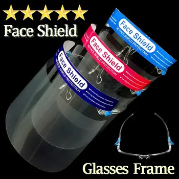 

In Stock ! Protective Face Shield Mask Clear Glasses Frame Adult Kids Anti-Fog Full Face Transparent Protection Child Safety