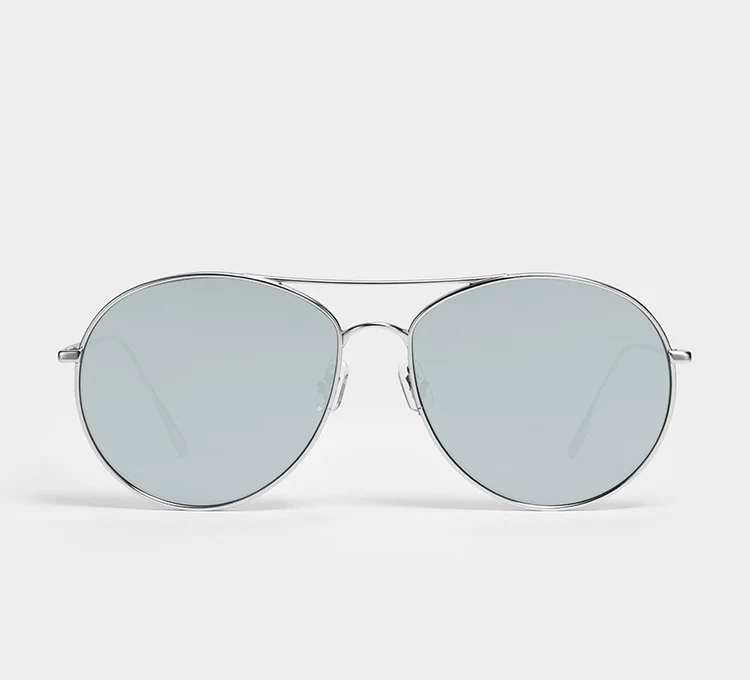 Ретро Круглые мужские солнцезащитные очки нежные брендовые солнцезащитные очки для женщин из сплава зеркальные женские солнцезащитные очки de sol UV400 с оригинальной коробкой - Цвет линз: Серебристый