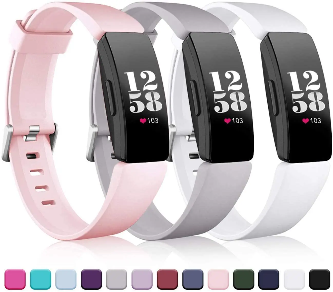 3pack Strap For Fitbit inspire Band For Fitbit inspire HR Straps Silicon Soft TPU Bracelet For Fit Bit inspire Accessories 