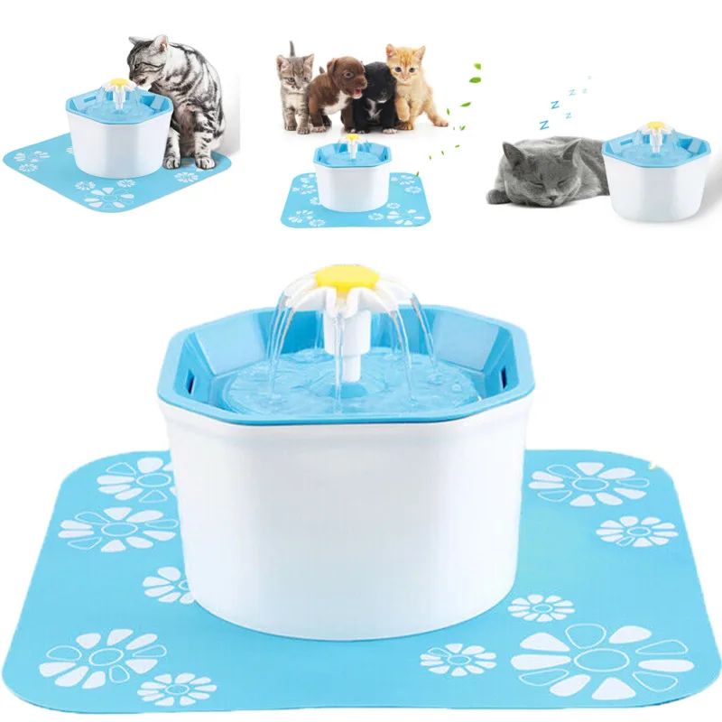 

1.6L Automatic Cat Dog Drink Water Fountain Feeder Pet Dish Filters Dispenser
