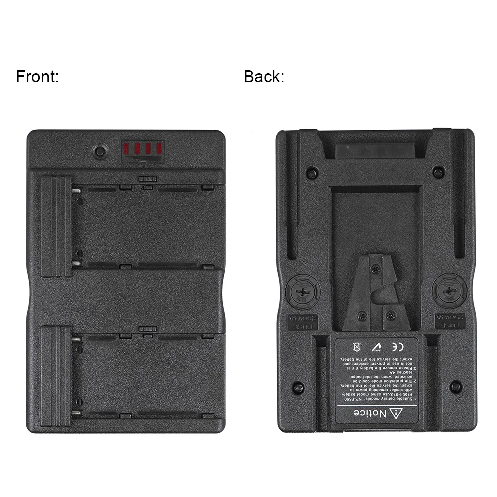 F2-BP V Mount Battery Adapter Plate for Sony NP-F970 F750 F550 Battery Converting to V Type Battery for Canon DSLRs Camcorder