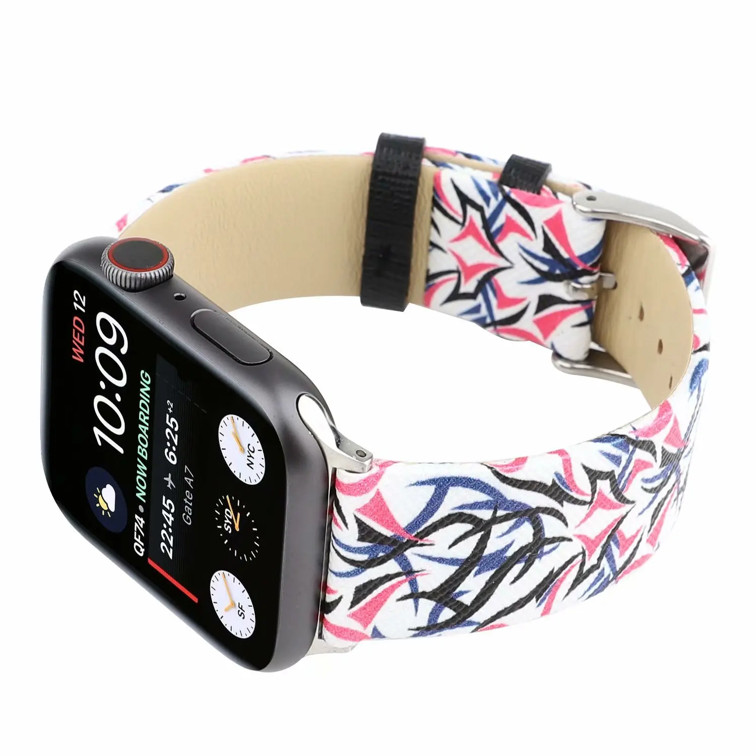Шипы с напечатанным узором ремешок для наручных часов iWatch серии 44/40 мм, 38 мм, 42 мм, версия кожаный браслет для наручных часов Apple Watch, версии 5 4 3 2 1