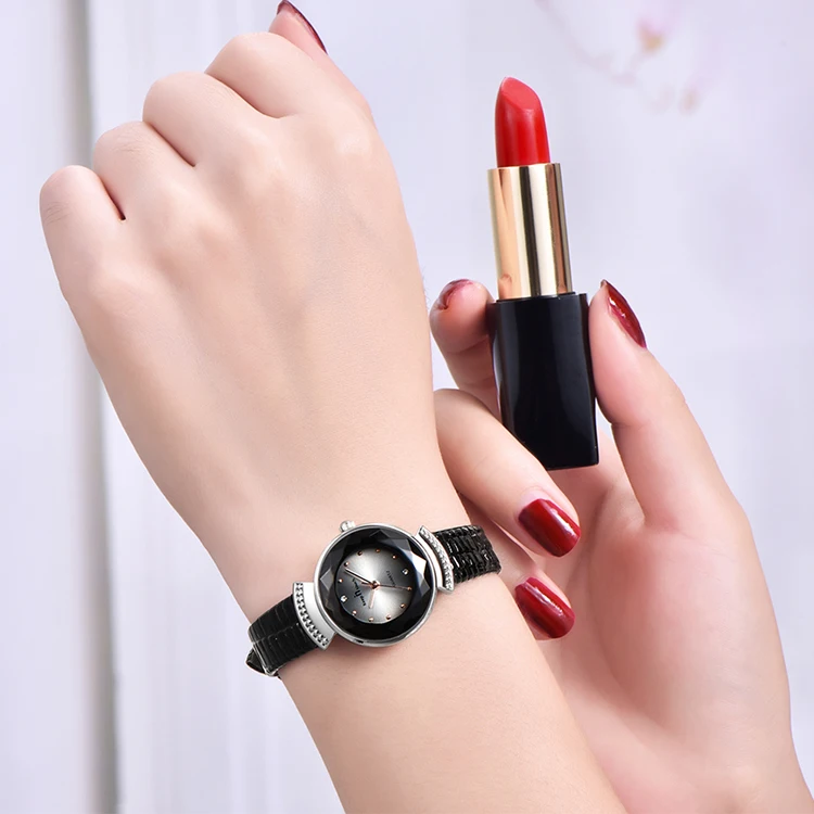 Горячие женские часы люксовый бренд Девушка кварцевые часы Повседневная Кожа женское платье кожа женские часы карамельного цвета красный цвет - Цвет: B