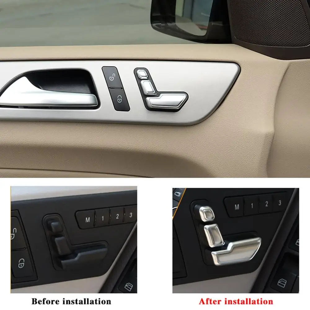 Кнопка регулировки сиденья автомобиля Наклейка для benz C-Class W204 2008- Кнопка разблокировки сиденья декоративная наклейка s