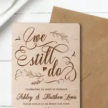 Индивидуальные, деревянные свадебные приглашения-пользовательское имя, дата