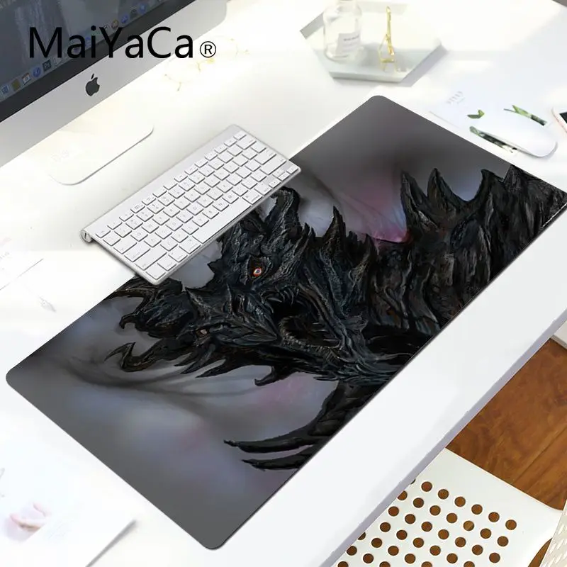 LockEdge 30X90cm MaiYaCa Дракон alduin skyrim art прочный резиновый коврик для мыши коврик большой коврик для Мыши Компьютерный коврик для ПК - Цвет: LockEdge 30X90cm