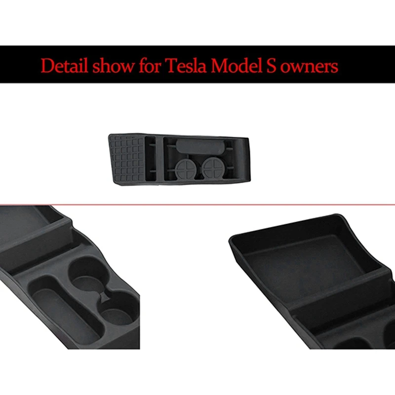 Автомобильный контейнер для хранения, держатель для чашки Tesla, модель S, центральный контейнер/держатель для чашки, консоль Tesla, контейнер для хранения, коробка для хранения 2