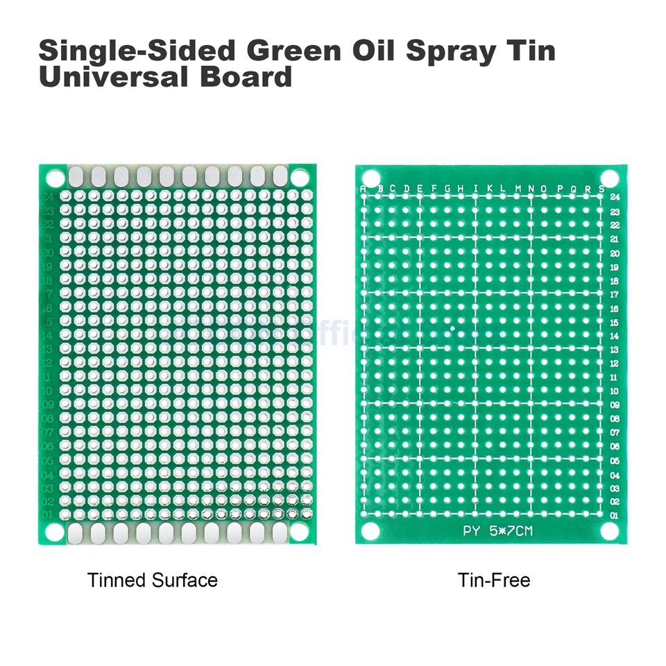 Ype PCB Board, Double Sided PCB Boards Prototype Kit 6 Sizes Universal