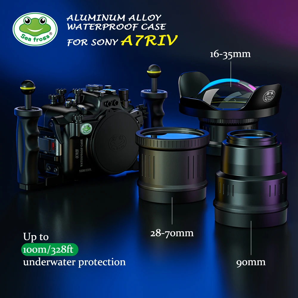 Seafrogs For Sony A7 Riv Underwater Camera Housing Waterproof Case Suport Vacuum Pump System