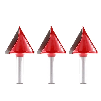 

VACK 1PC 8mm shank V Bit CNC solid carbide milling cutter end mill for Wood 60 90 120 150 deg tungsten woodworking milling Tools