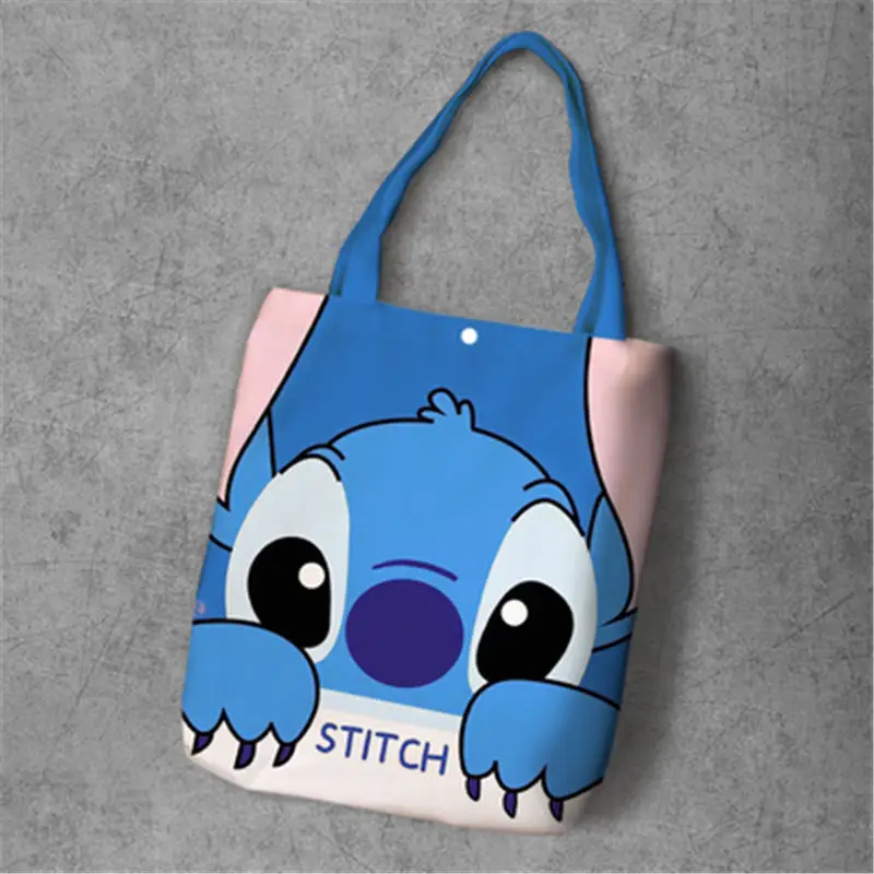  Disney new Diaper bag High capacity Cartoon Stitch Canvas Tote Bag Stitch shopper bag for shopping 