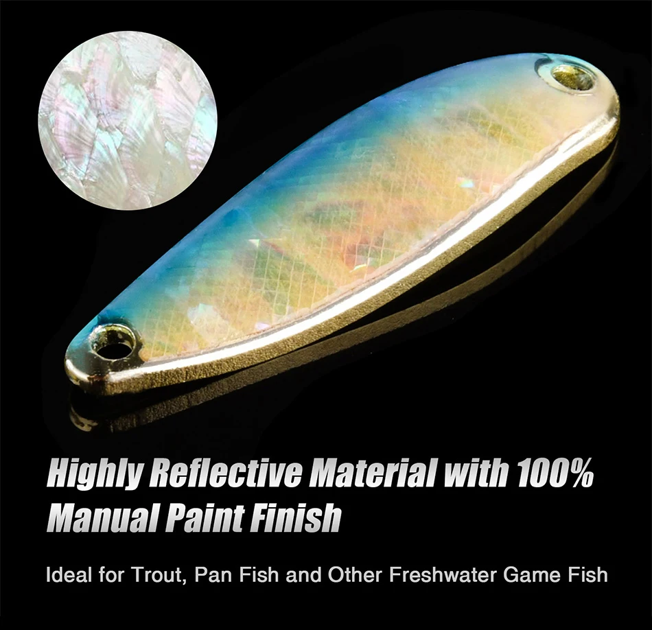 Isca de Pesca Artificial para a Pesca de Trutas e Pesca de Água Goture Lote Colher Wobbler 2.8g 4g Micro Duro Isca Doce 12 Pçs - 7 Goture 12 pçs lote Colher Isca De