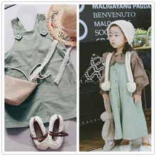 Korean Style Girls Boys Cotton Overall Autumn Kids Girls Long Pants 1-6t