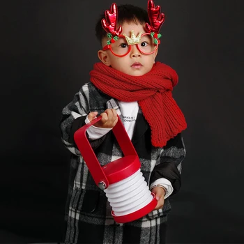 

LED Portable Lanterns Hangable Lantern Foldable USB Rechargeable Reading Light Dimmable Lamps For Xmas Christams Santa Gift